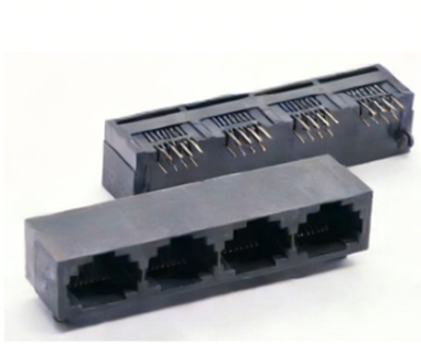 RJ45 Socket ,1x4,All-plastic,Without LED lights